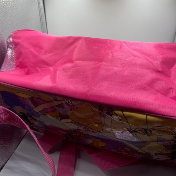 Disney Princess Travel Suitcase Bag Shoulder Strap Pink Sparkly - Picture 3 of 8